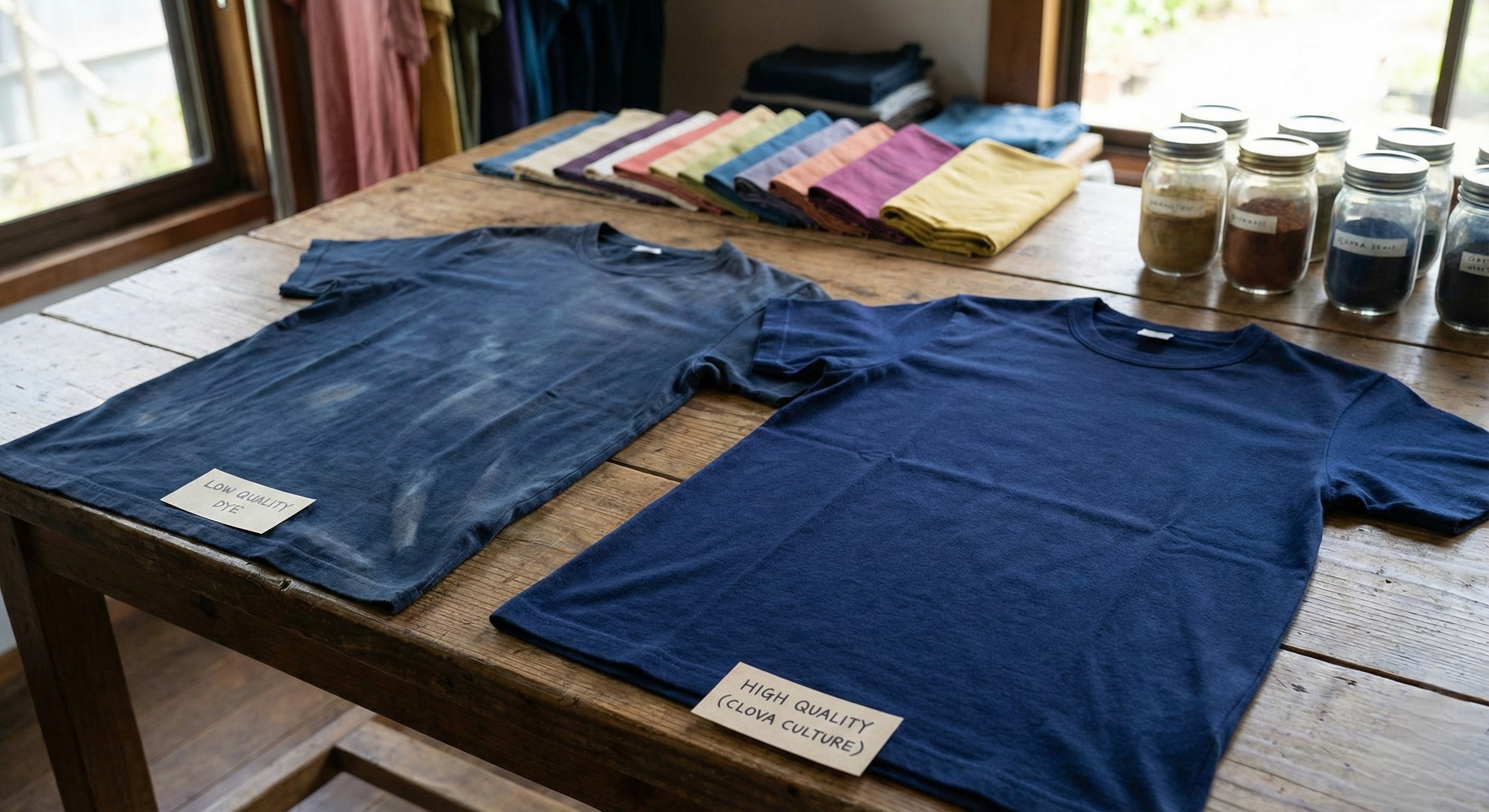 Why fabric dyeing quality affects the look of a t-shirt – a Clova Culture fabric guide