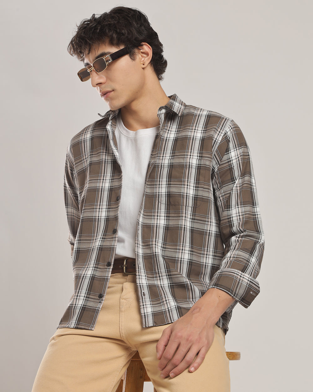 Relaxed Plaid Oxford Shirt