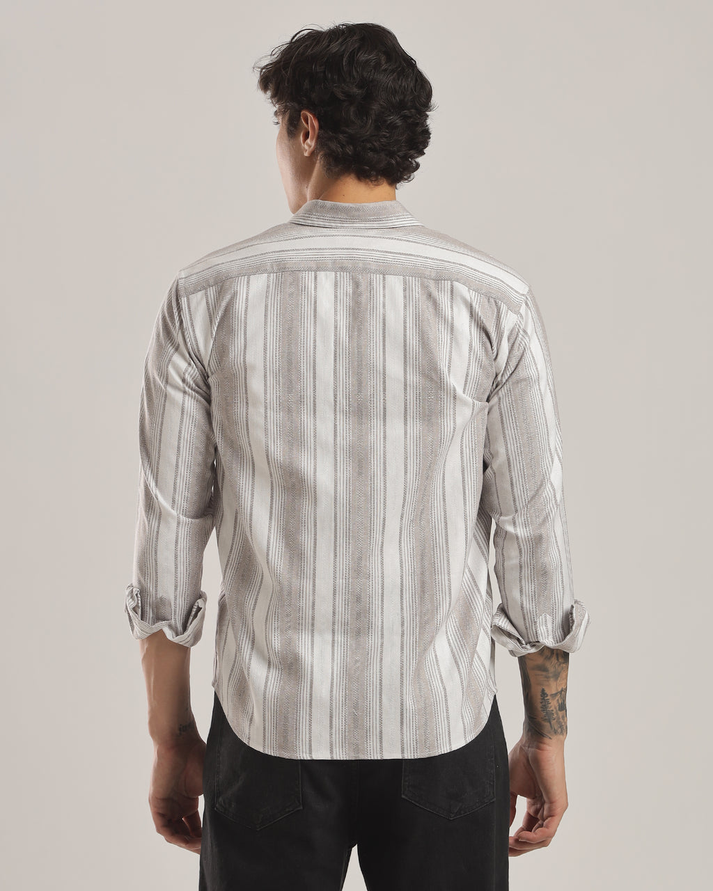 Stylish Textured Stripe Casual Shirt