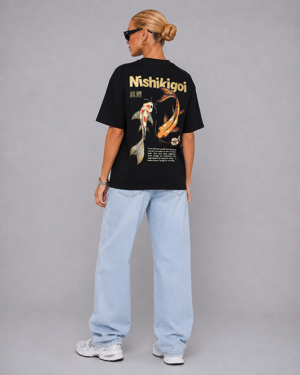 Women's Koi Fish Oversized Graphic T-Shirt