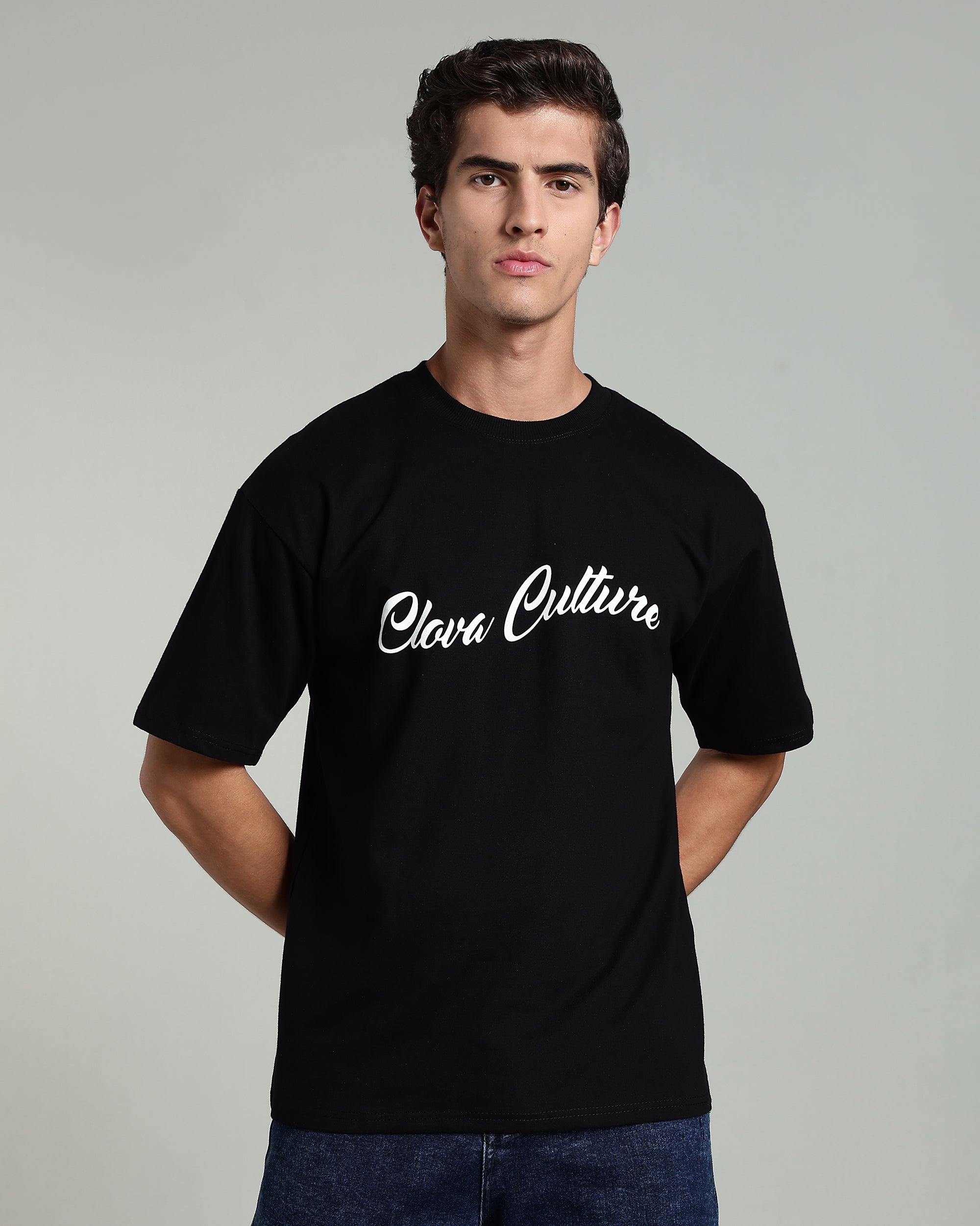 Nishikigoi Art Black Oversized Tee