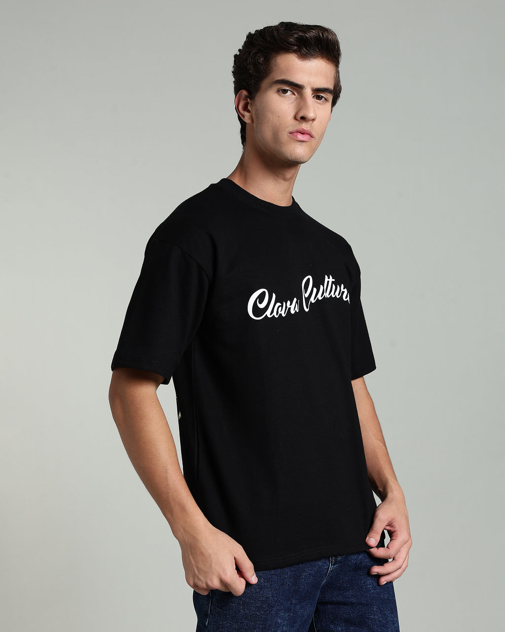 Nishikigoi Art Black Oversized Tee