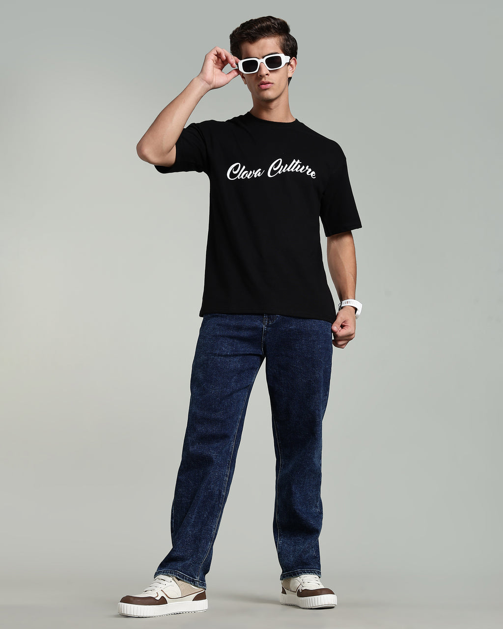 Nishikigoi Art Black Oversized Tee