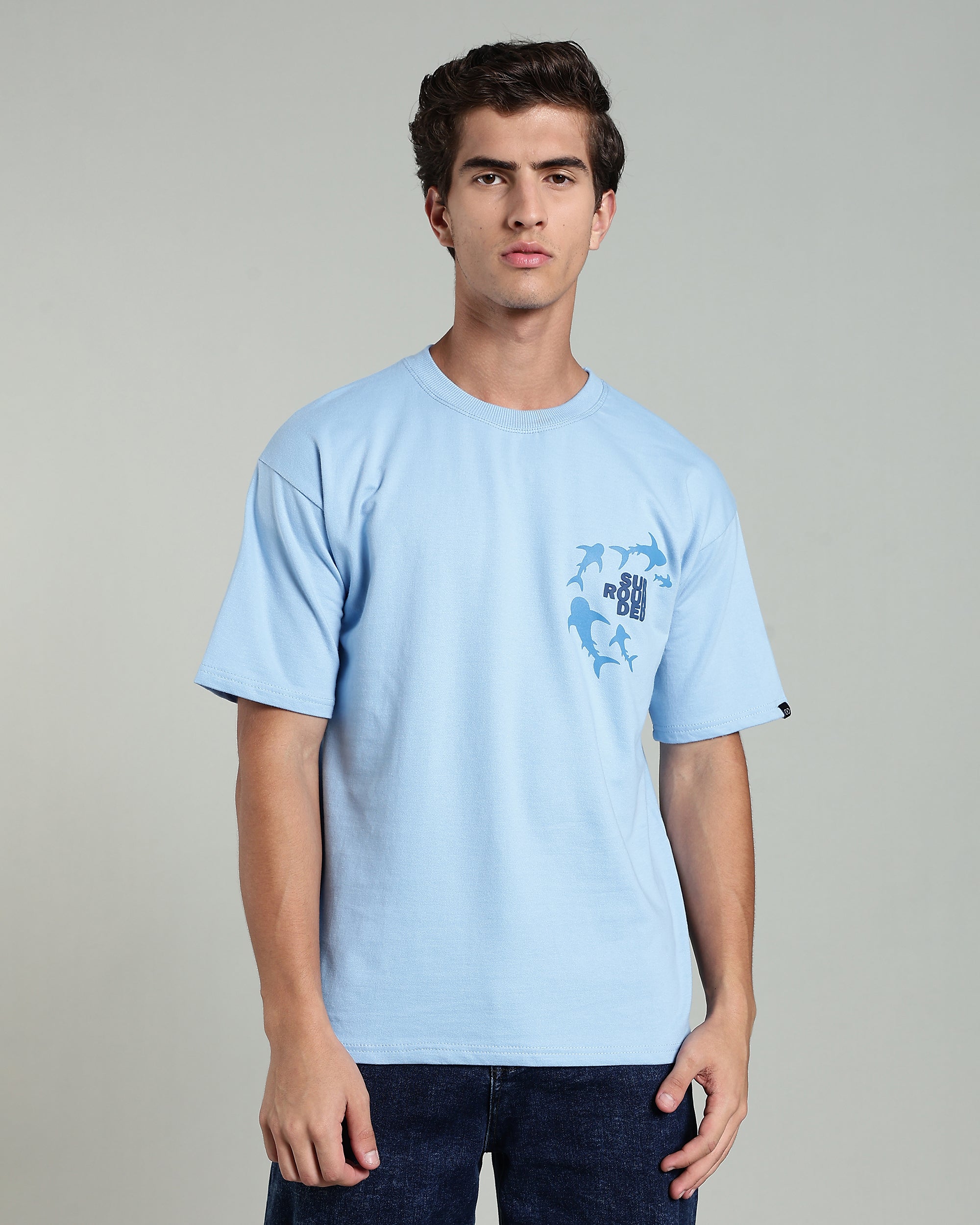 Deep Sea Drama T-Shirt – Artistic Shark Design