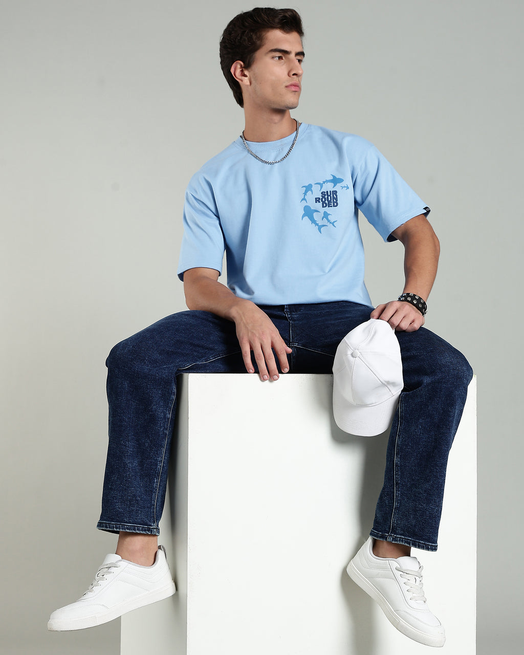 Deep Sea Drama T-Shirt – Artistic Shark Design