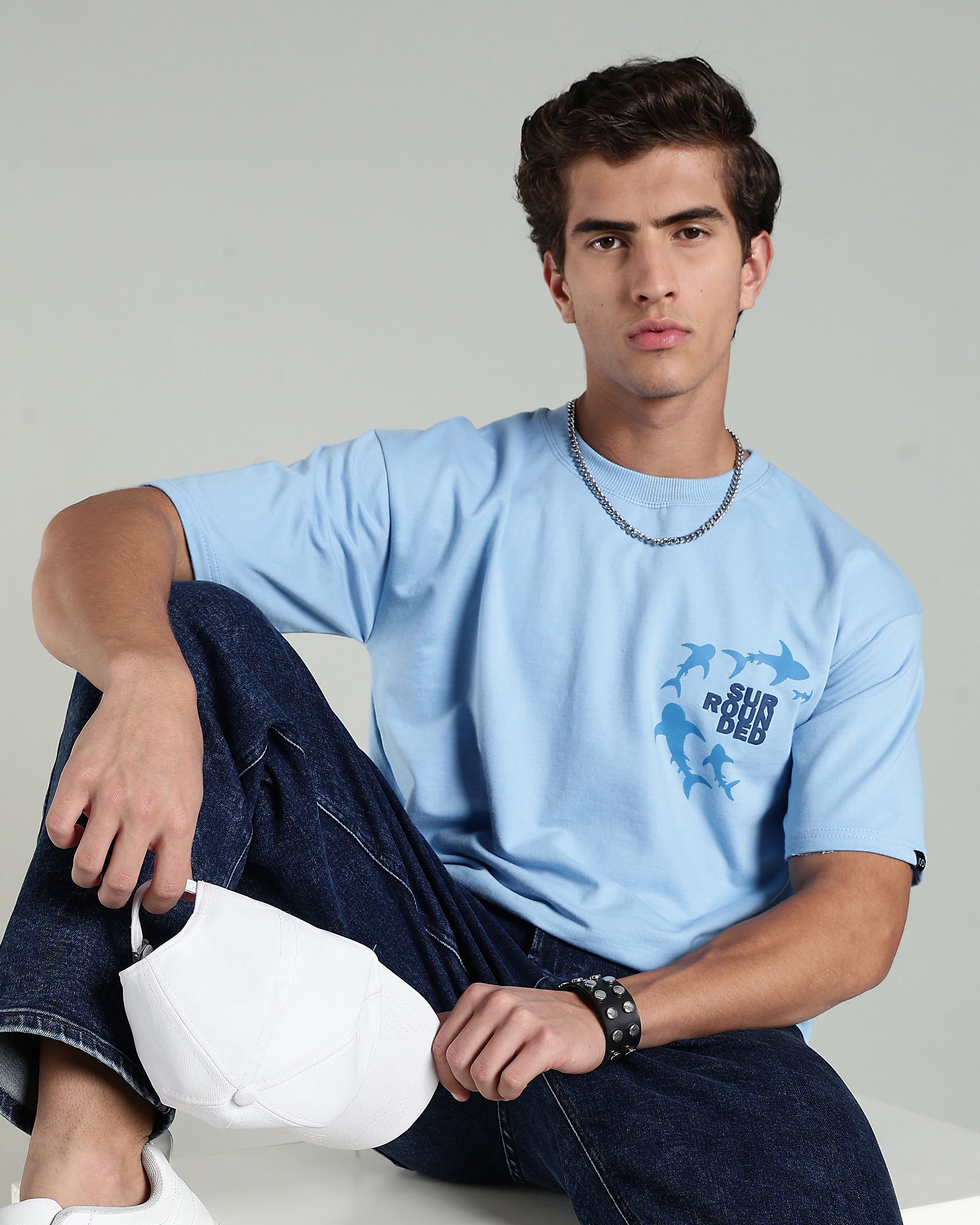 Deep Sea Drama T-Shirt – Artistic Shark Design