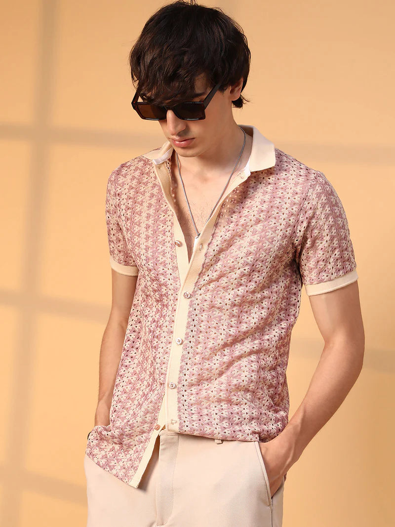 Pastel Crochet Polo Tshirt