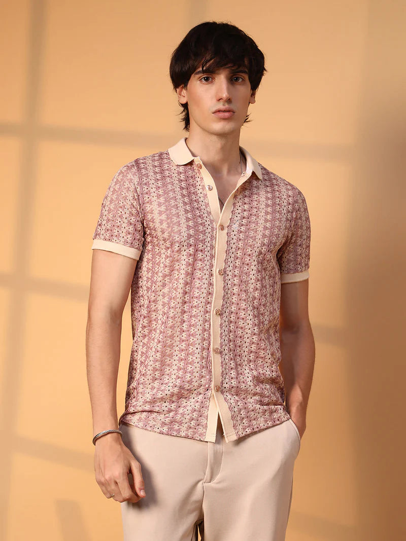 Pastel Crochet Polo Tshirt