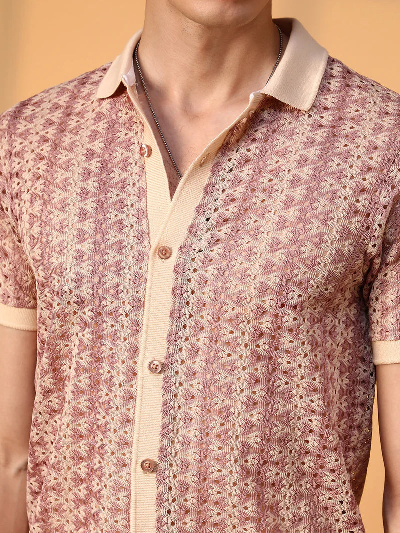 Pastel Crochet Polo Tshirt