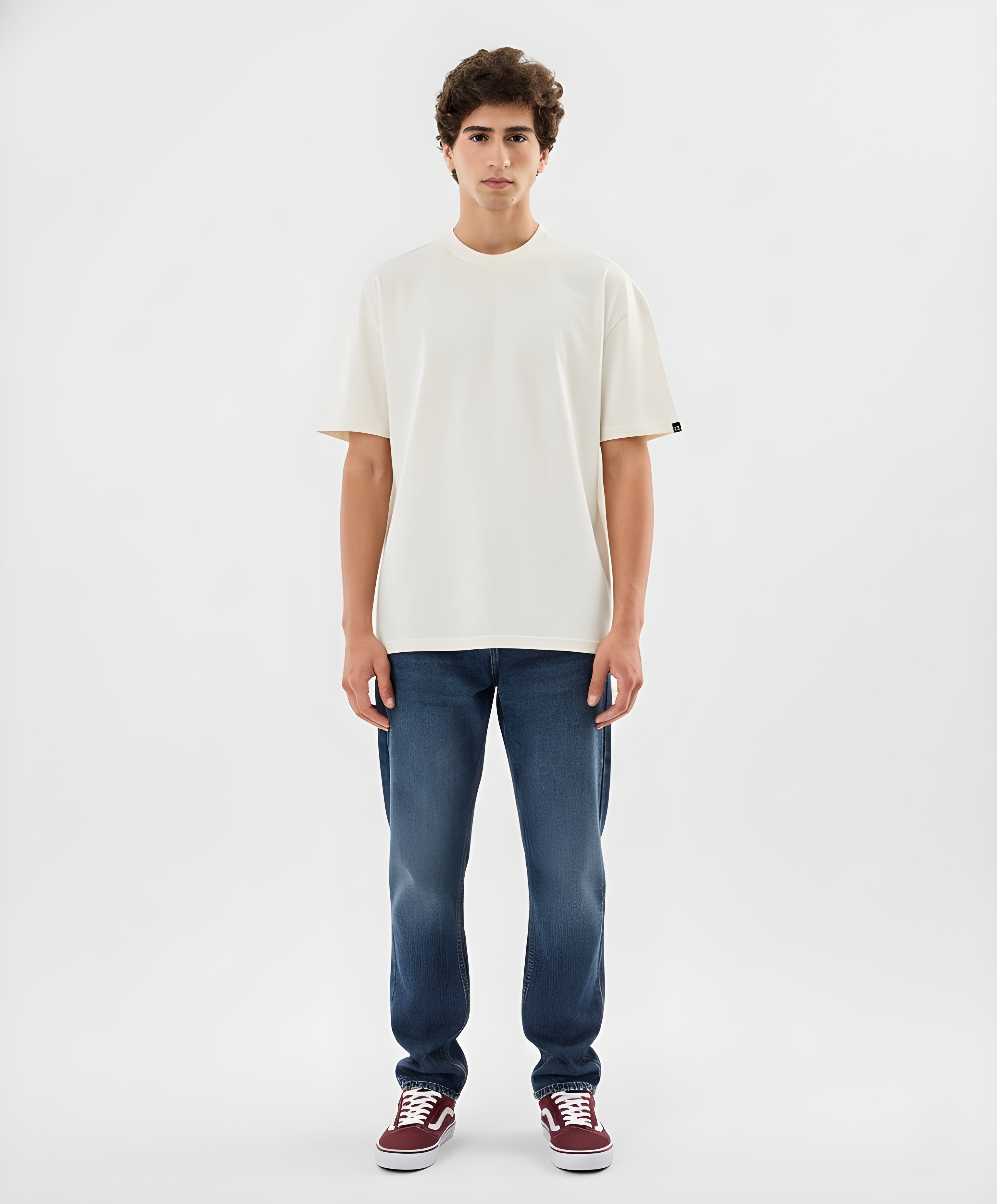 Modern Casual Off-White Oversized Tee