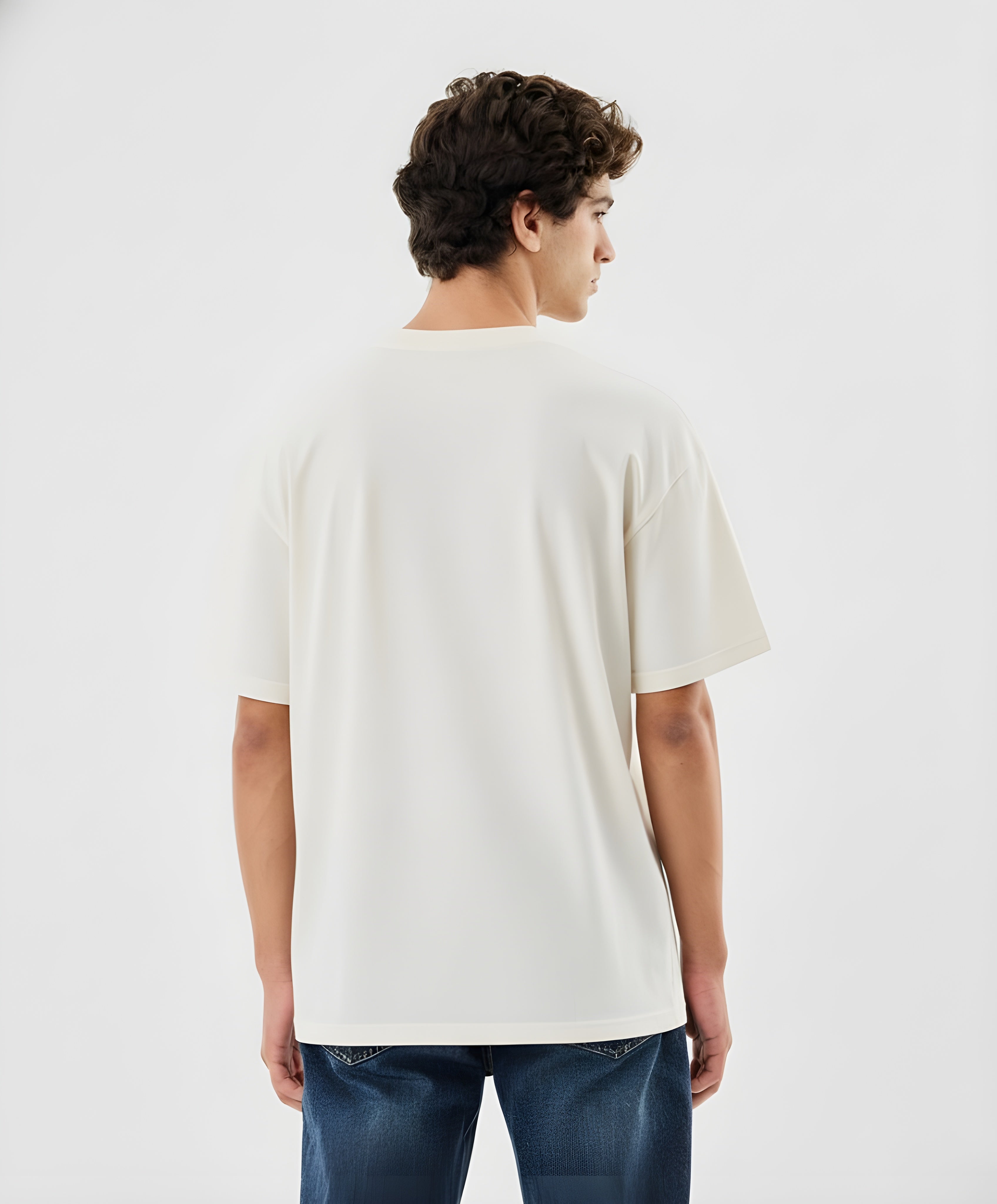 Modern Casual Off-White Oversized Tee